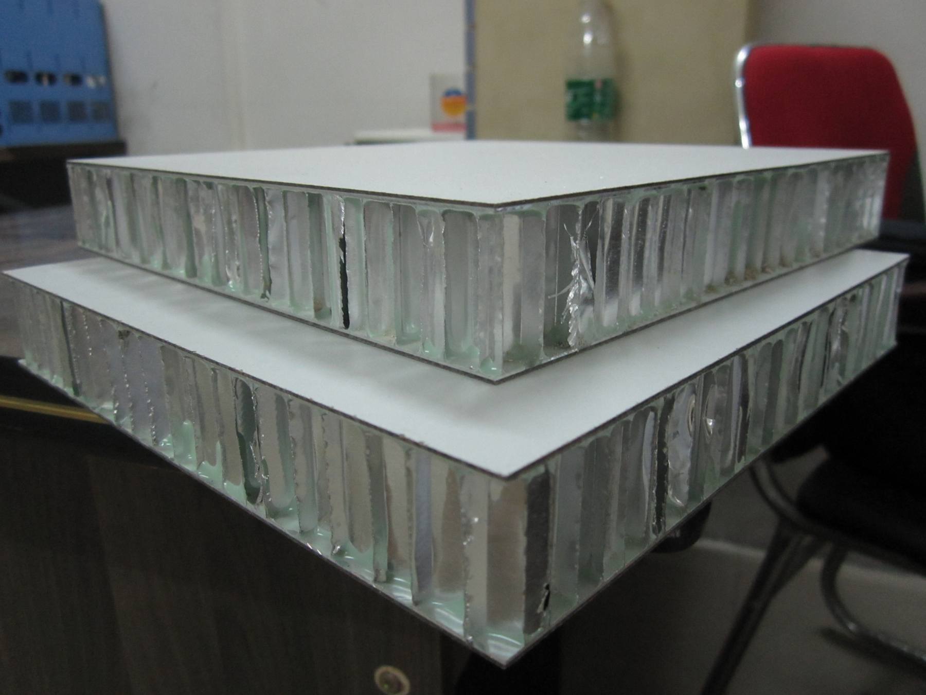 High pressure laminate honeycomb panel